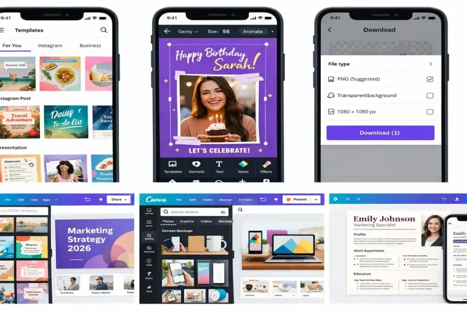 Canva on Mobile and PC