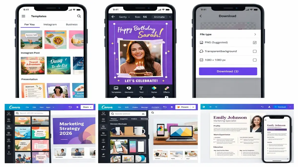 Canva on Mobile and PC